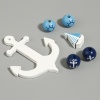 Изображение Wood Travel Spacer Beads Anchor Multicolor Painted 10 PCs