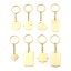 Immagine di 304 Acciaio Inossidabile Anello Portachiavi Oro Placcato Geometrica Modifiche in bianco di timbratura Due Lati 1 Pz