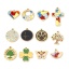 Immagine di 304 Acciaio Inossidabile Charms Cuore Oro Placcato Multicolore Albero Smalto 1 Pz