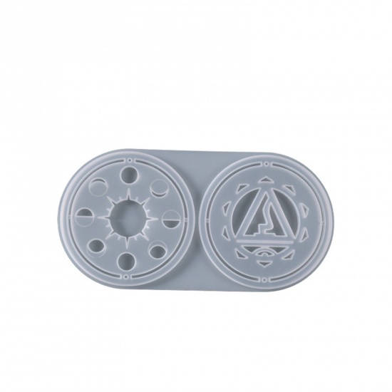 Picture of Silicone Resin Mold For Coaster DIY Making Yoga Healing White