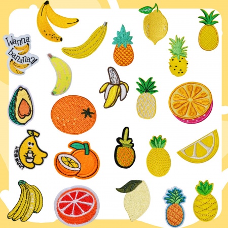 Fabric Iron On Patches Kids Patch Appliques (With Glue Back) Craft Fruit