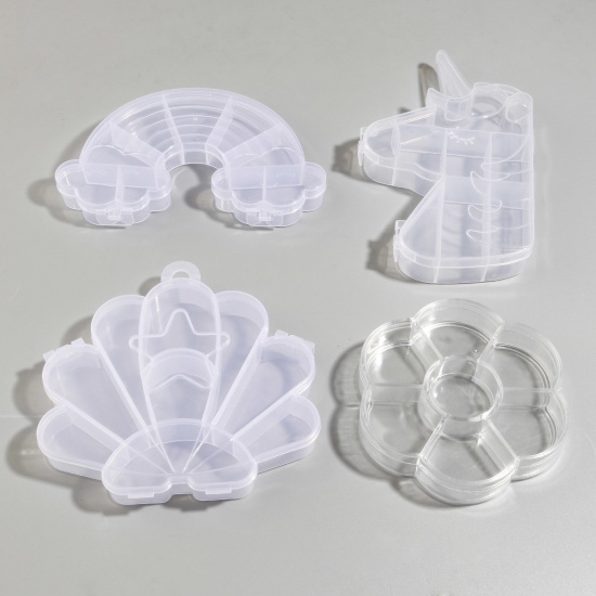 Image de Boîte de Rangement de Bijoux en Plastique Transparent 1 Pièce