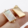 Picture of Natural Shell & Copper Geometry Series Charms Gold Plated Black