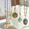 Picture of Stainless Steel Ins Style Charm Pendant Gold Plated Geometric