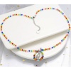 Image de Pendentifs en Acier Inoxydable + Verre Religieux Ovale Multicolore Sainte Vierge Marie 38mm x 24mm , 1 Pièce