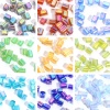 Immagine di Vetro Seme Quadrato Perline Multicolore Trasparente AB Colore About 4mm x 4mm, Foro:Circa 1.2x1.2mm, 100 Grammi