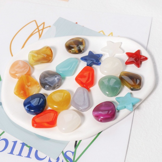 Picture of Acrylic Beads Geometric At Random Color Imitation Stone