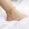 Picture of 1 Piece Vacuum Plating 304 Stainless Steel Link Chain Anklet Multicolor Handmade 23.5cm(9 2/8") long