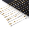 Picture of 1 Piece Vacuum Plating 304 Stainless Steel Link Chain Anklet Multicolor Handmade 23.5cm(9 2/8") long