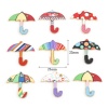 Picture of Zinc Based Alloy Weather Collection Charms Gold Plated Multicolor Umbrella Enamel 22mm x 21mm