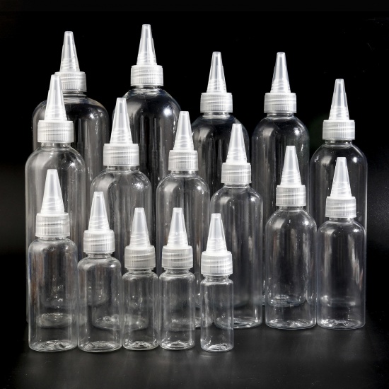 Picture of Empty Plastic Resin Jewelry Tools Glue Applicator Bottles Transparent Clear
