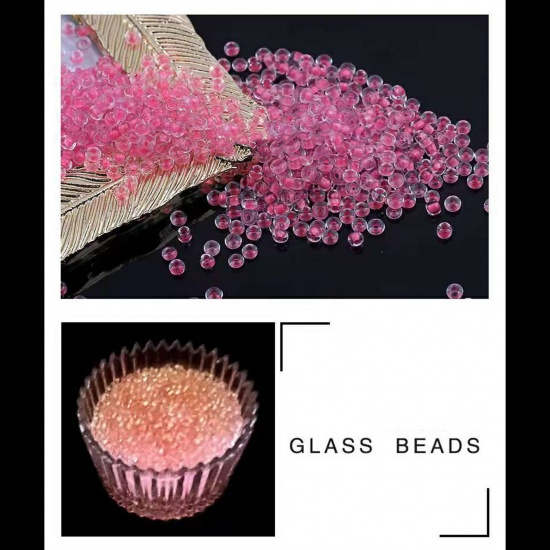Picture of Glass Seed Beads Round Rocailles Multicolor Color-centered Glow In The Dark Luminous 3mm x 2mm