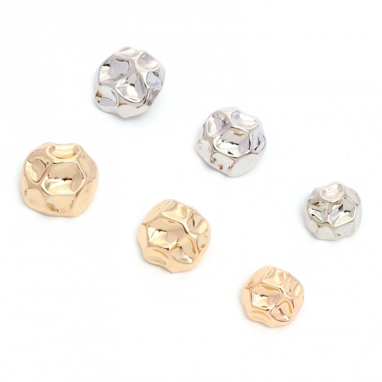 Picture of Zinc Based Alloy Hammered Metal Sewing Shank Buttons Single Hole Irregular Multicolor