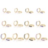 Immagine di 2 Pz Ecologico Elegante Squisito Vero Oro Placcato Ottone Smalto Orecchini Circolari Per Donne Regalo