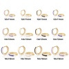Immagine di 2 Pz Ecologico Elegante Squisito Vero Oro Placcato Ottone Smalto Orecchini Circolari Per Donne Regalo