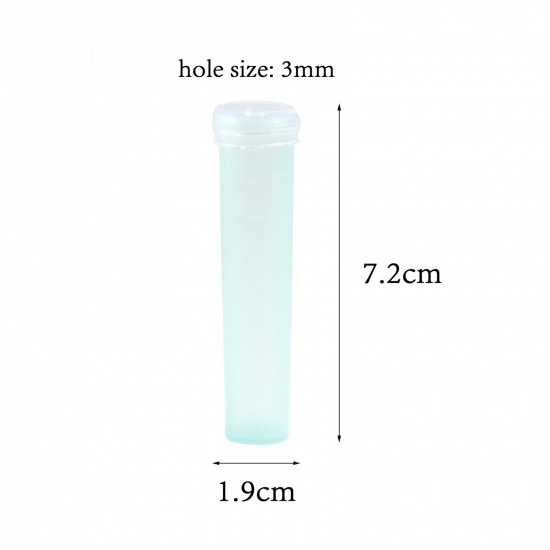 Picture of Plastic Floral Vials Flower Water Tubes With Caps Multicolor Cylinder 7.2cm x 1.9cm