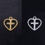 Immagine di Acciaio Inossidabile San Valentino Charms Cuore Multicolore Croce Filigrana 12mm Dia., 5 Pz
