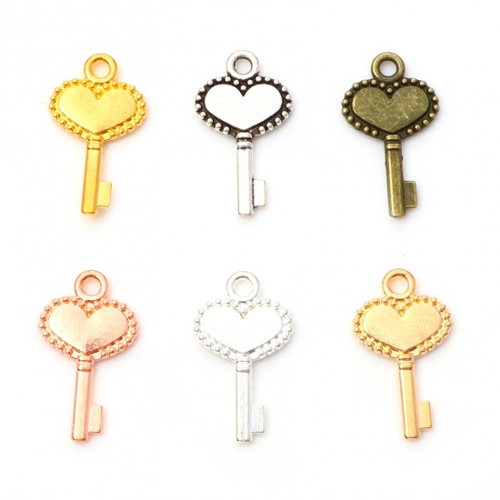 Picture of Zinc Based Alloy Charms Multicolor Key 18mm x 10mm
