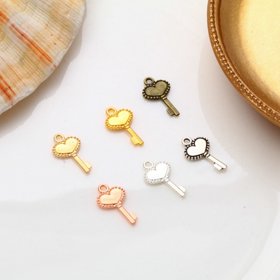 Picture of Zinc Based Alloy Charms Multicolor Key 18mm x 10mm
