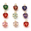 Immagine di Ottone Charms Oro Placcato Cubo Multicolore Cubic Zirconiae 1 Pz