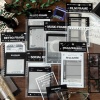 Image de DIY Papier Autocollant Décoration en PET Noir & Blanc 1 Kit ( 15 Pcs/Kit)