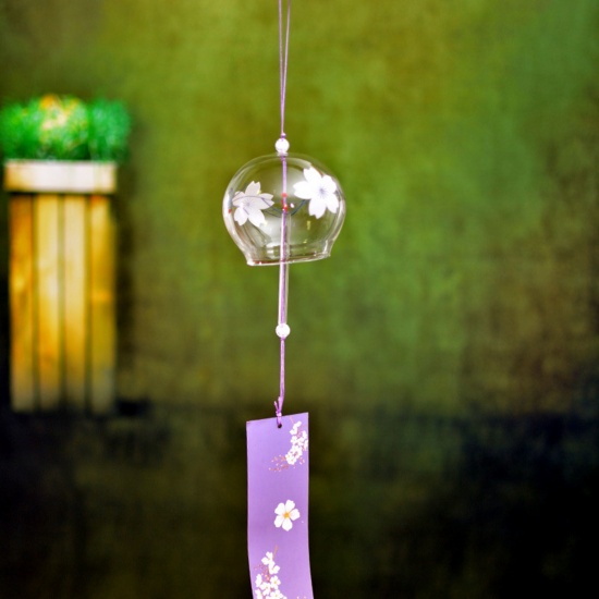 Immagine di Japanese Style Glass Wind Chime Garden Window Hanging Decoration Craft