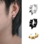 Immagine di Acciaio Inossidabile Punk orecchino cerchio Multicolore Rivetto Tondo 9mm x 4mm, Posta / Filo Dimensione: (18 misura), 2 Pz