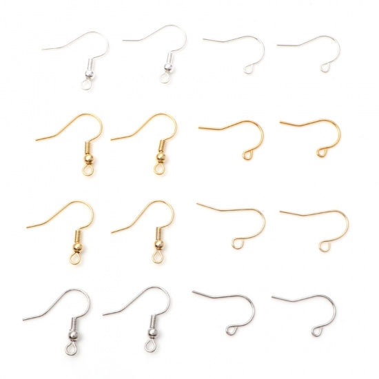 Picture of Brass Ear Wire Hooks Earring Multicolor W/ Loop                                                                                                                                                                                                               