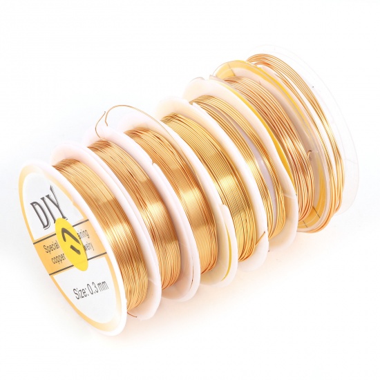 Picture of Copper Beading Wire Thread Cord 14K Gold Plated