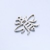 Picture of 304 Stainless Steel Insect Charms Multicolor Bee Animal Hollow 18.5mm x 15mm