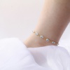 Picture of 1 Piece Vacuum Plating 304 Stainless Steel Religious Anklet Gold Plated Multicolor Enamel Evil Eye 22cm(8 5/8") long