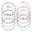 Immagine di 304 Acciaio Inossidabile Religione Cavigliere Tono Argento Multicolore Smalto Malocchio 22.5cm lunghezza, 1 Pz