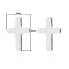 Bild von Edelstahl Stilvoll Ohrring Ohrstecker Bunt Kreuz 8mm x 5mm, Drahtstärke: (18 gauge), 3 Paare
