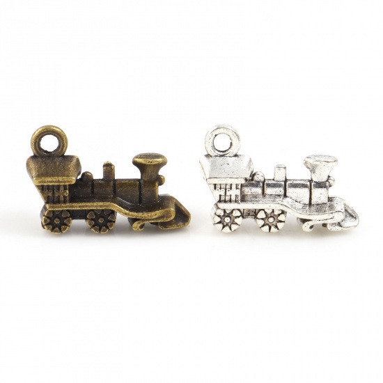 Picture of Zinc Based Alloy 3D Transport Charms Multicolor Train 18mm x 12mm