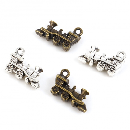 Picture of Zinc Based Alloy 3D Transport Charms Multicolor Train 18mm x 12mm