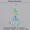 Picture of Stainless Steel Galaxy Pendants Multicolor Half Moon Star 1 Piece