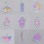 Picture of Stainless Steel Pendants Multicolor Leaf Herbs