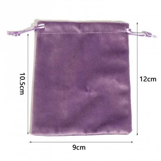 Imagen de Bolsa Cordón Pana de Rectángulo , Multicolor 13.5x12cm 12cm x 9cm, 5 Unidades