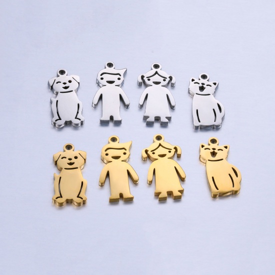 Picture of Stainless Steel Charms Multicolor Blank Stamping Tags Two Sides