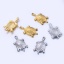 Imagen de Acero Inoxidable Joyería del océano Colgantes Charms Tortuga Multicolor 25mm x 13.5mm, 1 Unidad