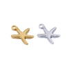 Picture of Stainless Steel Ocean Jewelry Charms Multicolor Star Fish 18mm x 14mm