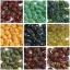 Image de (Importation Tchèque) Perles de Rocailles à Deux Trous en Verre Multicolore Imitation Pierre Env. 5mm x 4mm, Trou: env. 0.8mm, 1 Bouteille (Env. 15 Pcs/Gramme)