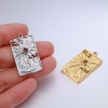 Picture of Stainless Steel Galaxy Pendants Multicolor Rectangle Sun 30mm x 18.5mm