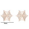 Picture of Titanium Steel Halloween Ear Post Stud Earrings Multicolor Cobweb Hollow 9mm x 9mm