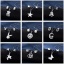 Imagen de Acero Inoxidable Estilo Ins Joyería Collar Pendiente Juego Tono de Plata Hueco 1 Juego