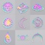 Picture of Stainless Steel Galaxy Charms Multicolor Sun Moon Hollow