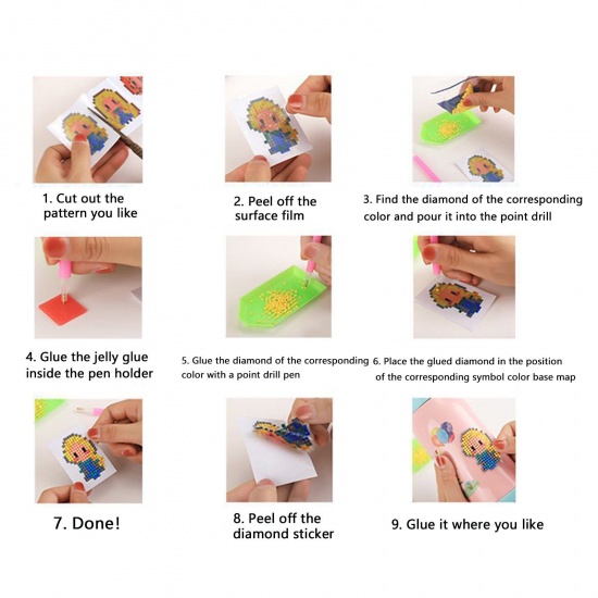 Image de Broderie DIY Kit Peinture Strass Diamant DIY Fait à la Main en Résine Multicolore Aliment 1 Kit