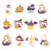 Immagine di Lega di Zinco Halloween Charms Oro Placcato Multicolore Immagini dei Cartoni Animati Smalto 10 Pz
