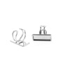 Immagine di 304 Acciaio Inossidabile Aperto Regolabile Anello Tono Argento Geometrica Basi per Cabochon 17.3mm (taglia di US: 7), 1 Pz