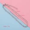 Picture of Stainless Steel Simple Link Cable Chain Multilayer Layered Anklet Multicolor 21cm(8 2/8") long
